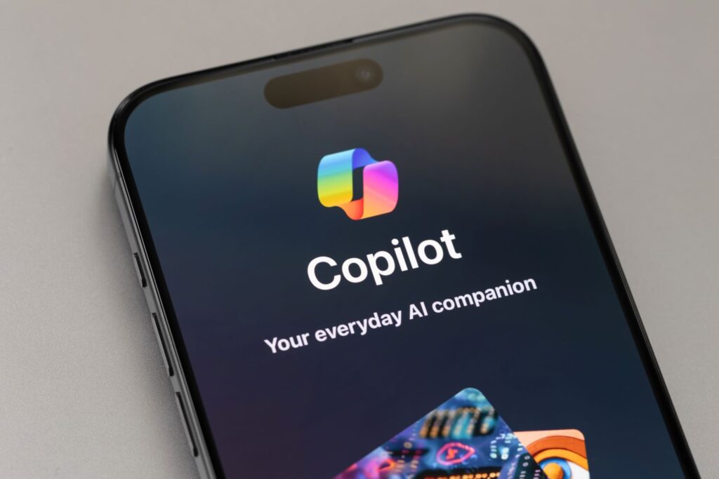 Copilot App auf dem Smartphone.