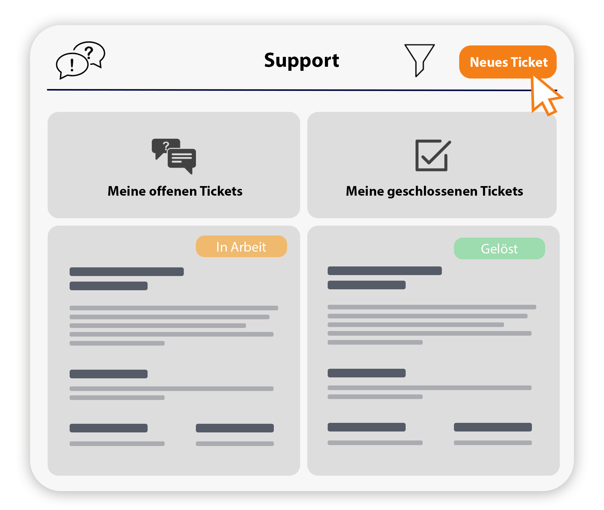 Ticketing Lösung für den Support